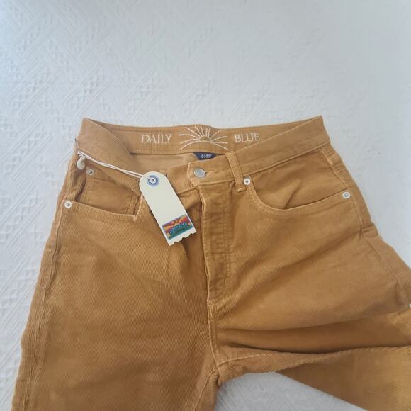 Daily Blue Corduroy ladies pants NWT Mustard Size 27 - Picture 8 of 12